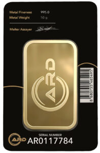 50 gr 24 Ayar ARD Külçe Altın